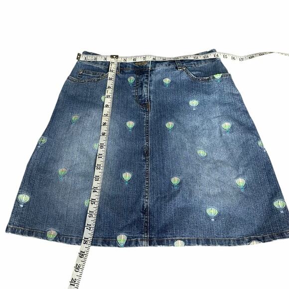 Lilly Pulitzer Vintage Denim Embroidered Skirt Size 2 - Picture 4 of 8